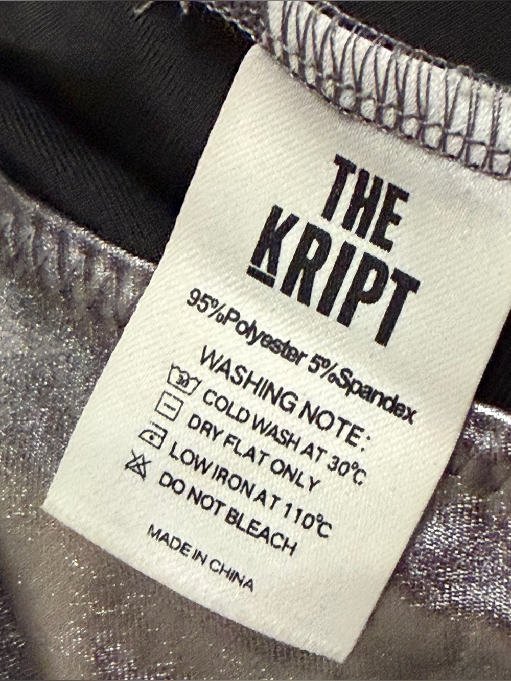 The Kript Silver Metallic Bodysuit Sleeveless High Neck Size Large NWT - Picture 6 of 8